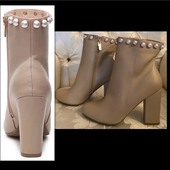 PEARL TRIM BLOCK HEEL BOOT - Picture 4 of 6